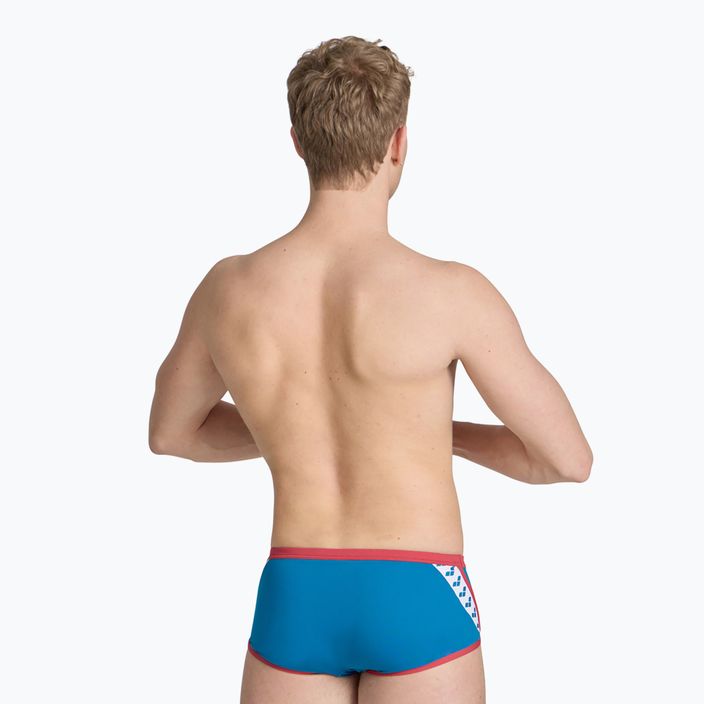 Pánske boxerky arena Icons Swim Low Waist Short Solid blue cosmo/astro red 5
