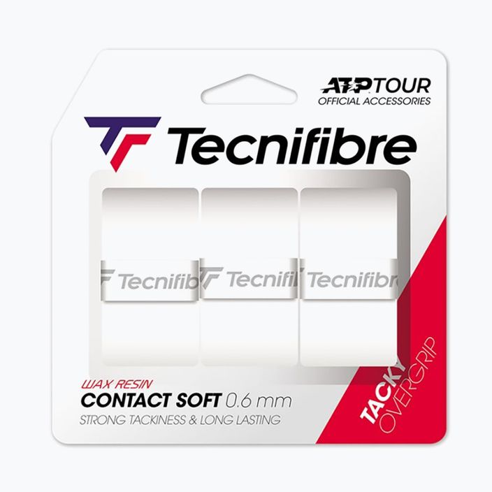 Tecnifibre Contact Soft obaly na tenisové rakety 3 ks biele 52ATPCONSO