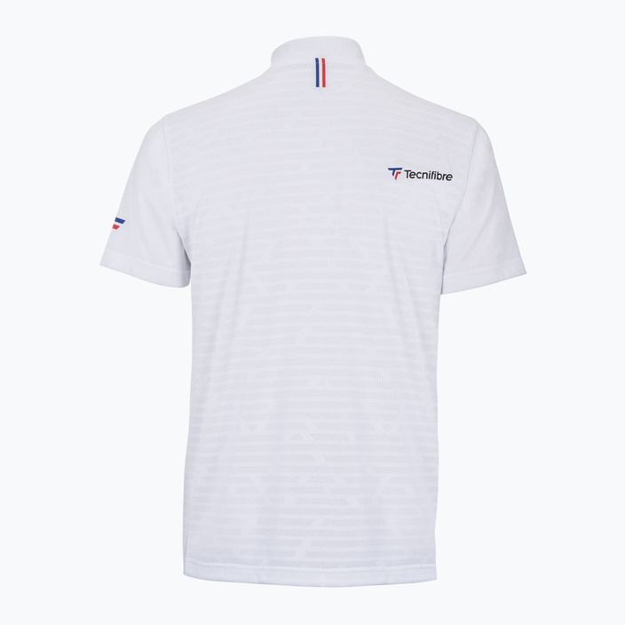Pánske tenisové tričko Tecnifibre Polo white 22F3VE F3 2