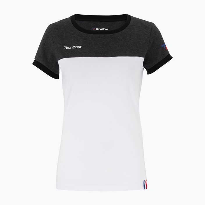 Dámske tenisové tričko Tecnifibre Stretch white and black 22LAF1 F1