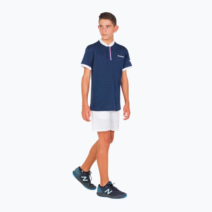 Detské tenisové tričko Tecnifibre Polo blue 22F3PO F3 6