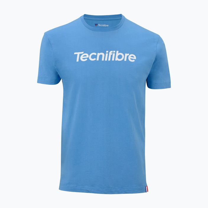 Pánske tenisové tričko Tecnifibre Team Cotton Tee azur 2