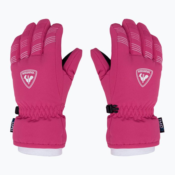 Detské lyžiarske rukavice Rossignol Jr Popy Impr G pink fushia 2