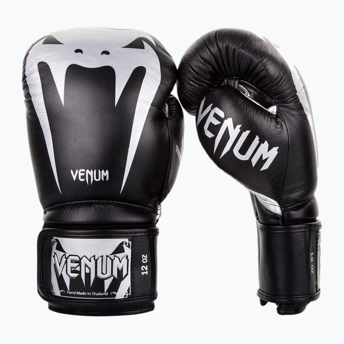 Venum Giant 3.0 čierno-strieborné boxerské rukavice 2055-128 6
