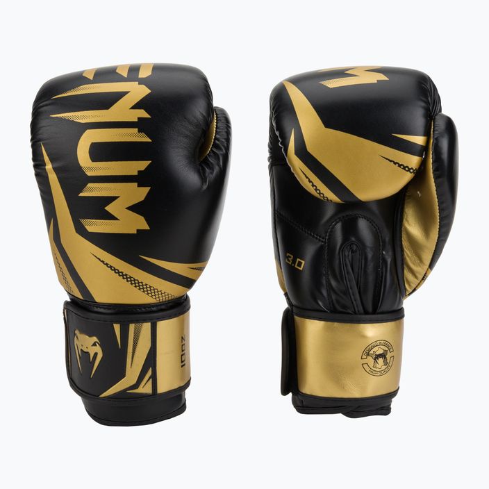 Venum Challenger 3.0 pánske boxerské rukavice čierno-zlaté VENUM-03525 2