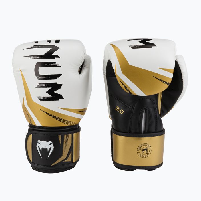 Venum Challenger 3.0 biele a zlaté boxerské rukavice 03525-520 3