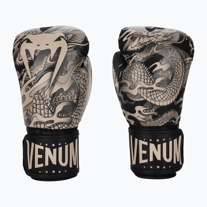 Boxerské rukavice Venum Dragon's Flight black/sand