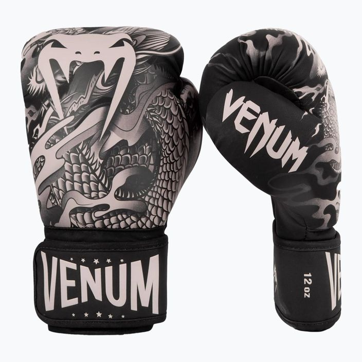 Boxerské rukavice Venum Dragon's Flight black/sand 6