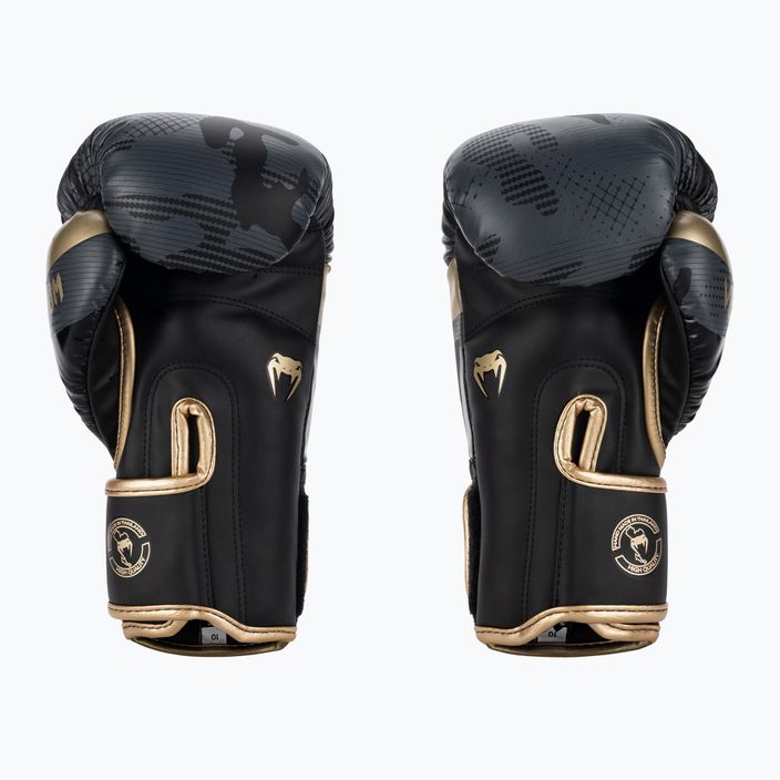 Boxerské rukavice Venum Elite tmavé kamuflážové/zlaté 2