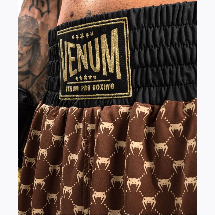 Pánske boxerské šortky Venum Monogram black/brown 7