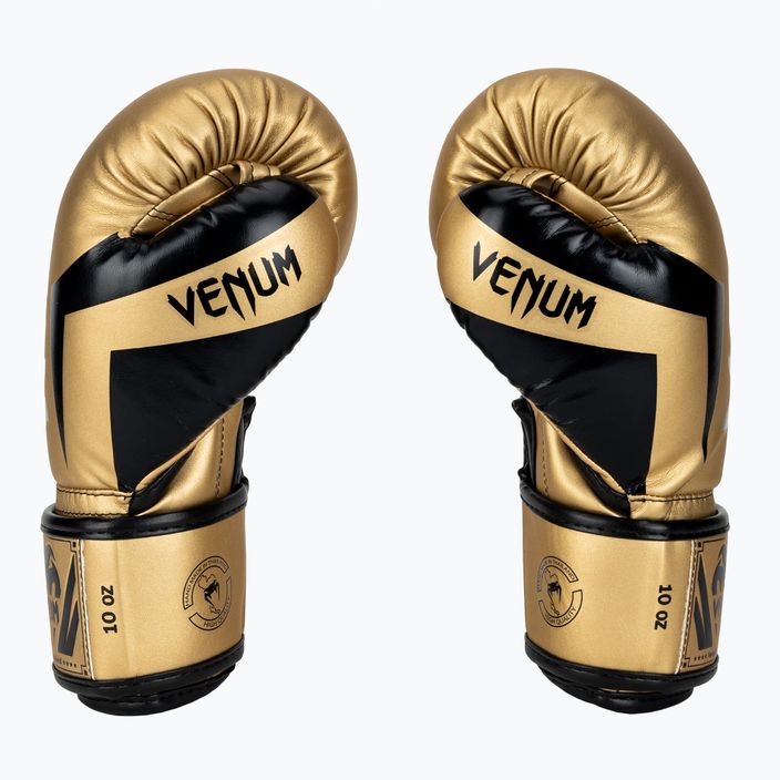 Venum Elite pánske boxerské rukavice zlaté a čierne 1392-449 3
