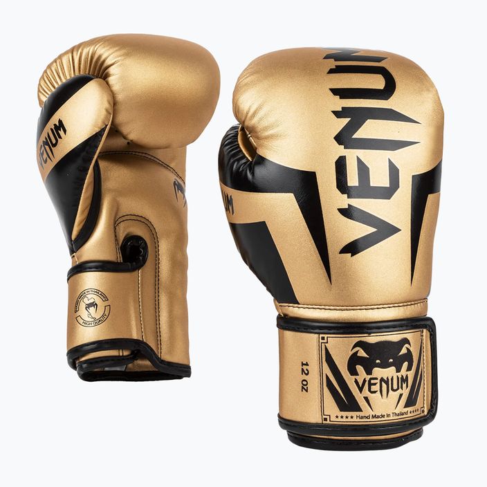 Venum Elite pánske boxerské rukavice zlaté a čierne 1392-449 6