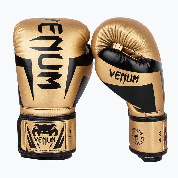 Venum Elite pánske boxerské rukavice zlaté a čierne 1392-449 7