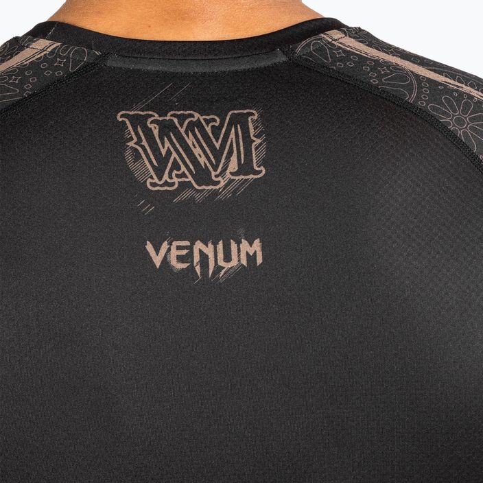 Venum Santa Muerte Dark Side pánsky rashguard s dlhým rukávom black/brown 6