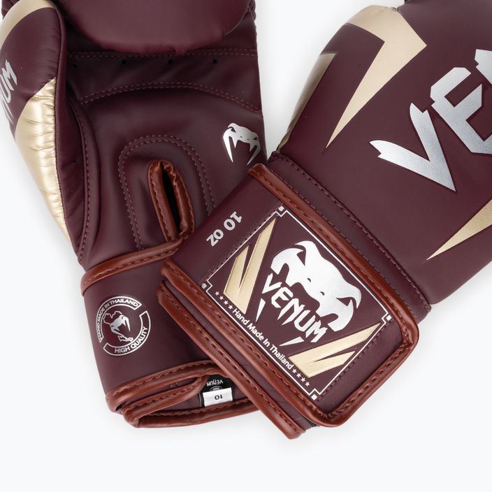 Boxerské rukavice Venum Elite bordó/zlaté 4
