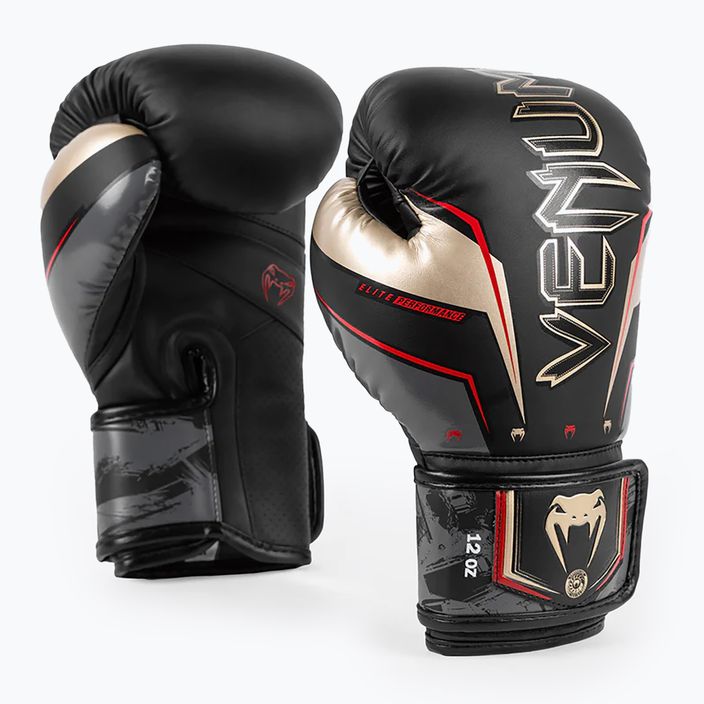 Boxerské rukavice Venum Elite Evo black/gold 3