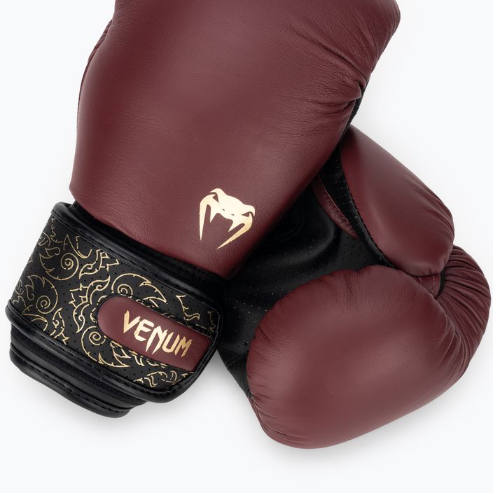 Boxerské rukavice Venum Power 2.0 bordová/čierna 4