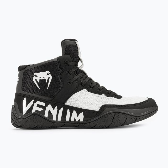 Venum Elite Wrestling boxerské topánky čierna/biela 2