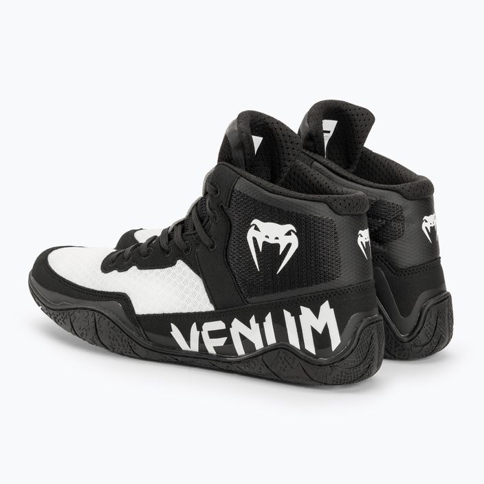Venum Elite Wrestling boxerské topánky čierna/biela 3