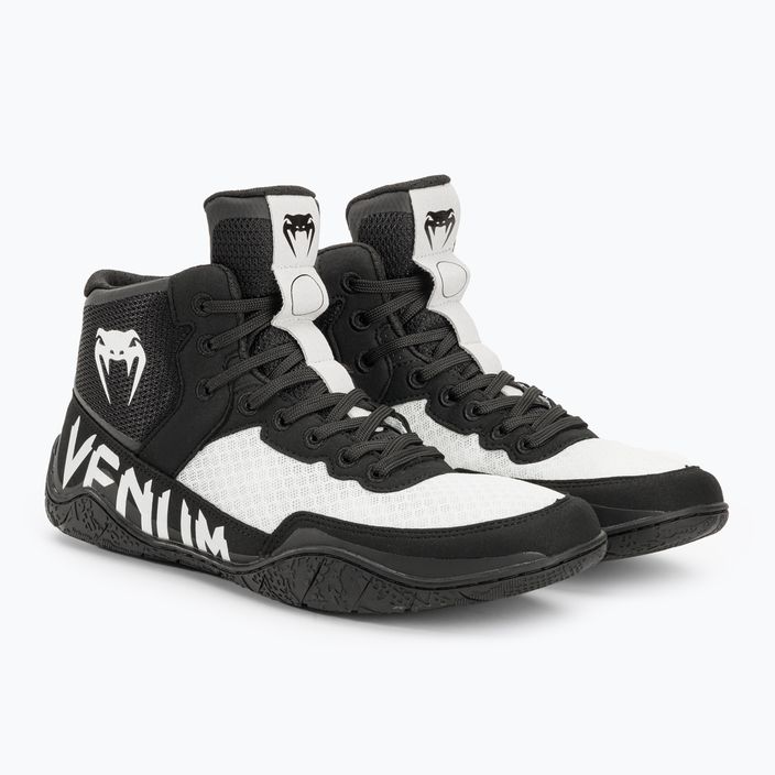 Venum Elite Wrestling boxerské topánky čierna/biela 4