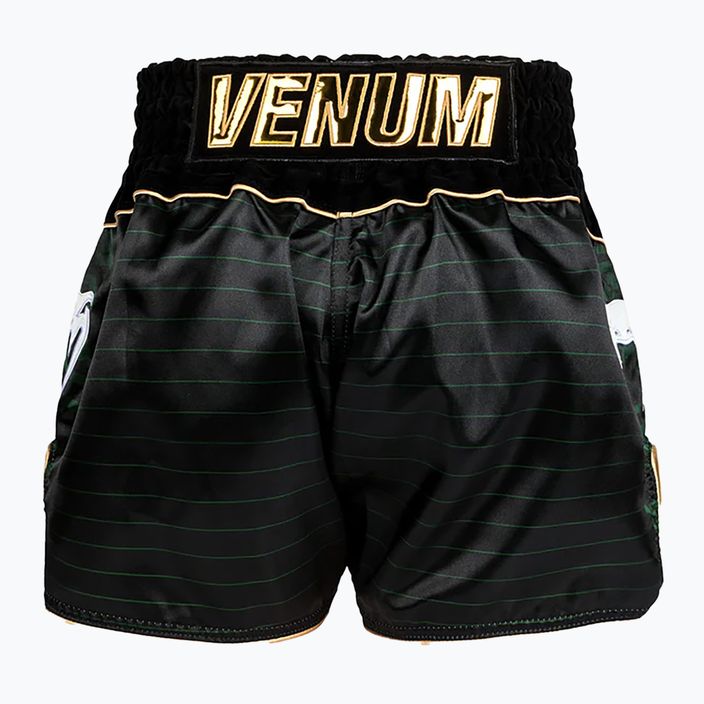 Tréningové šortky Venum Attack Muay Thai čierna/zelená 2