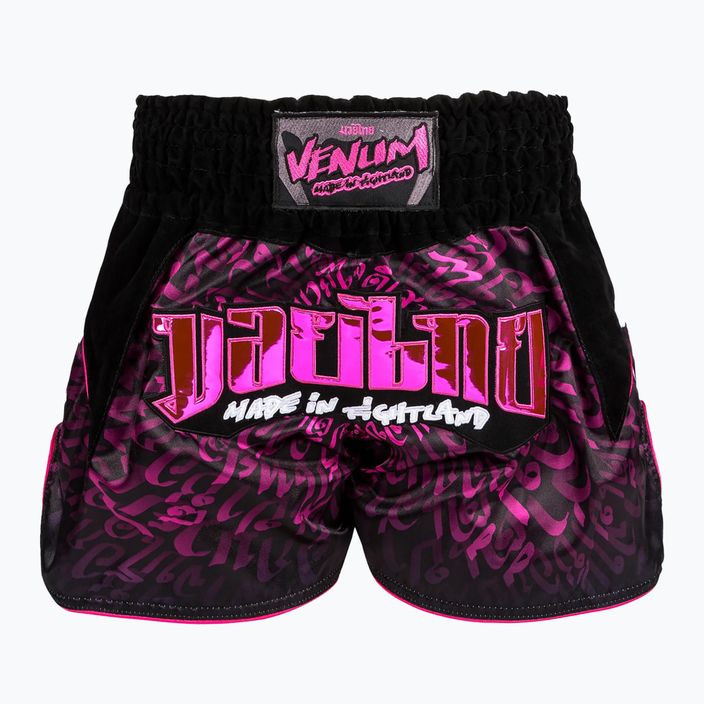 Tréningové šortky Venum Attack Muay Thai čierna/ružová