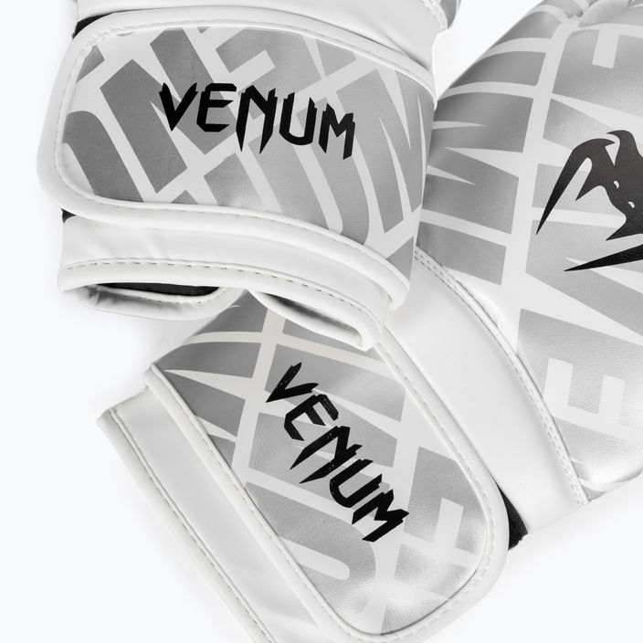 Venum Contender 1.5 XT Boxerské rukavice biele/strieborné 4