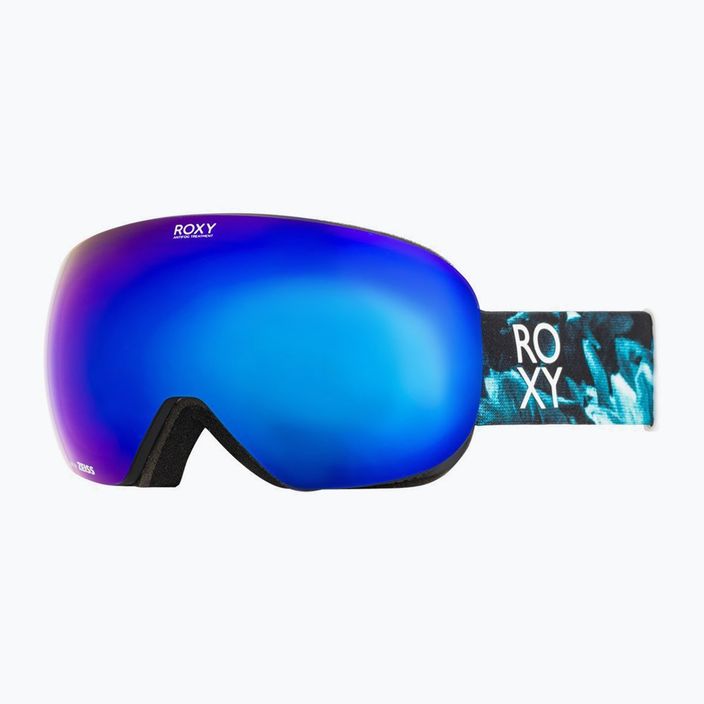 Dámske snowboardové okuliare ROXY Popscreen Cluxe J 2021 true black akio/sonar ml revo blue 6