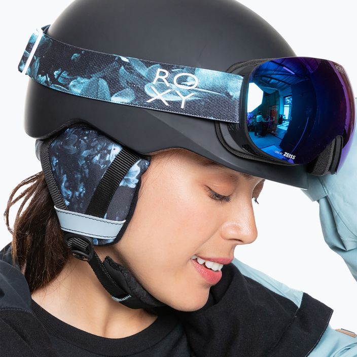 Dámske snowboardové okuliare ROXY Popscreen Cluxe J 2021 true black akio/sonar ml revo blue 8