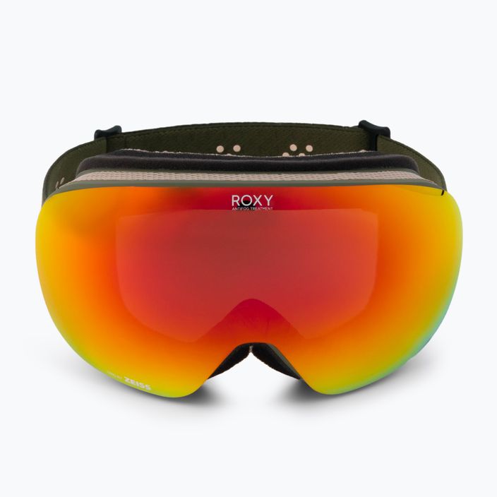 Dámske snowboardové okuliare ROXY Popscreen Cluxe J 2021 burnt olive/sonar ml revo red 2
