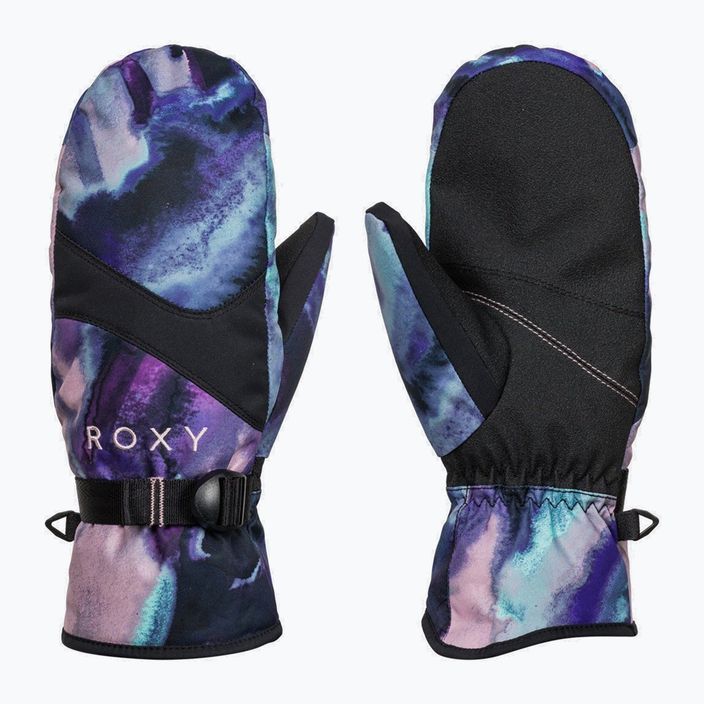 Dámske rukavice na snowboard ROXY Jetty 2021 niebieski/fioletowo/różowo/czarny 5