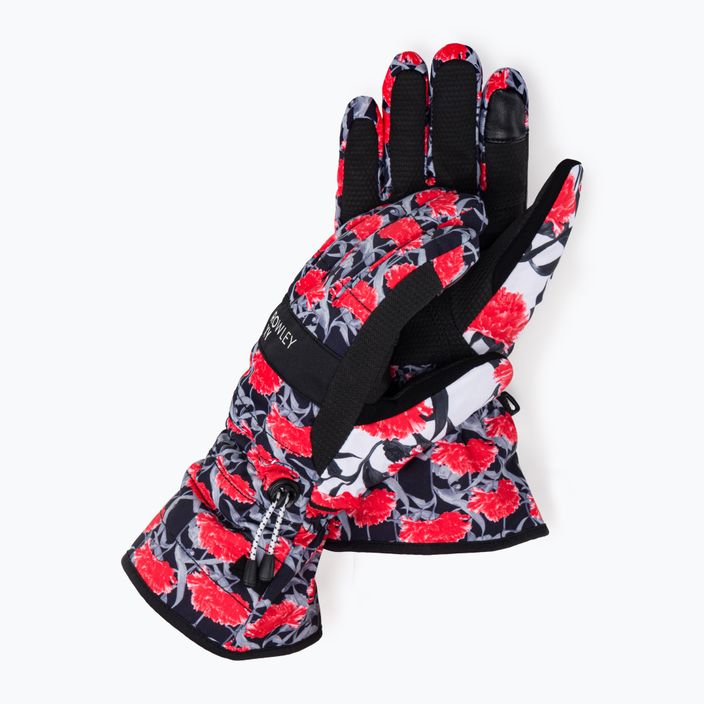 Dámske rukavice na snowboard ROXY Cynthia Rowley 2021 true black/white/red