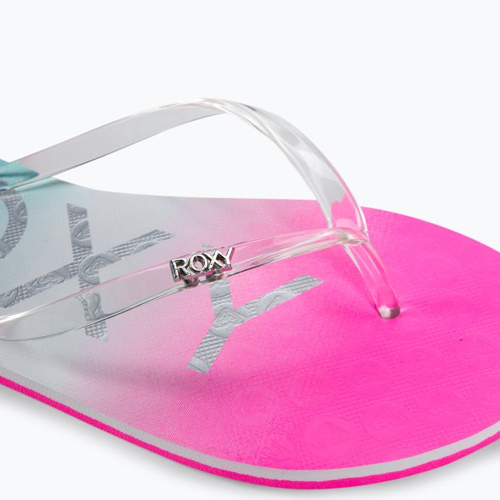 Dámske žabky ROXY Viva Jelly 2021 white/crazy pink/turquoise 7