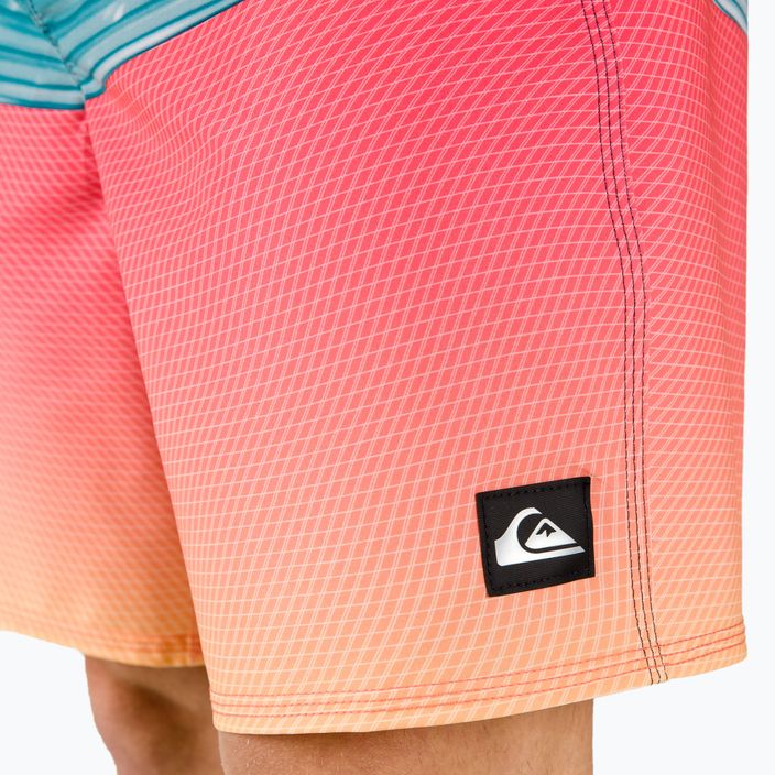 Quiksilver Surfsilk Panel 18" pánske plavecké šortky šedo-oranžové EQYBS04658-NLQ6 4