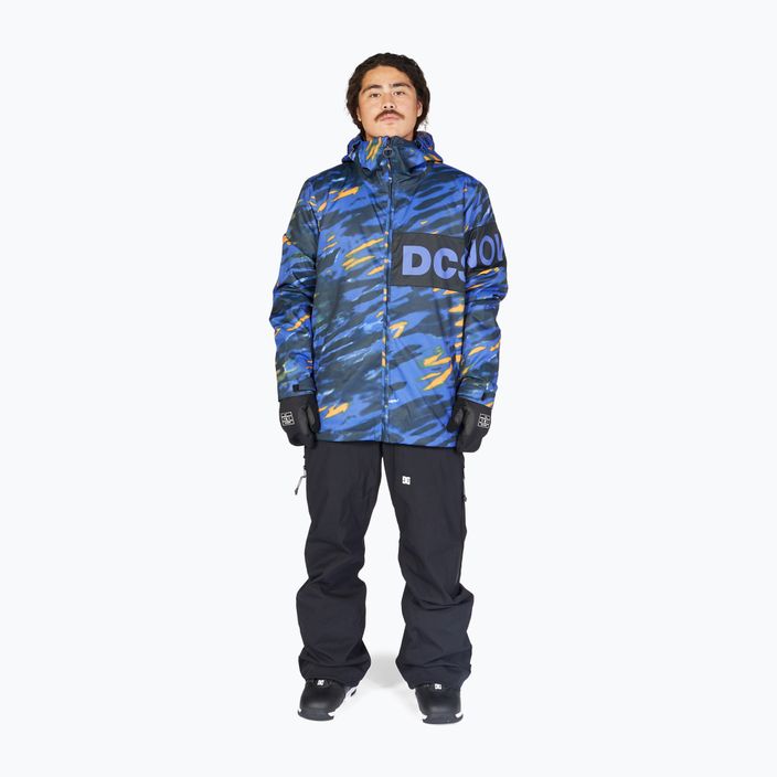 Pánska snowboardová bunda DC Propaganda angled tie dye royal blue 2
