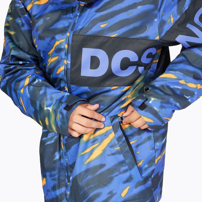 Pánska snowboardová bunda DC Propaganda angled tie dye royal blue 6