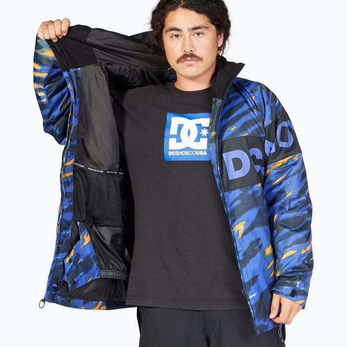 Pánska snowboardová bunda DC Propaganda angled tie dye royal blue 8