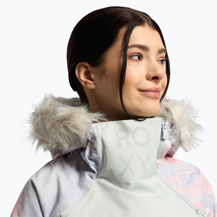 Dámska snowboardová bunda ROXY Chloe Kim Overhead 2021 gray violet marble 5