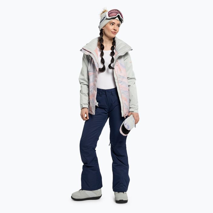 Dámska snowboardová bunda ROXY Jetty Block 2021 gray violet marble 2