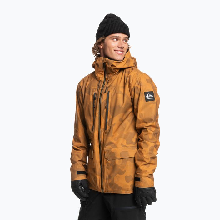 Pánska snowboardová bunda Quiksilver S Carlson Stretch Quest oranžová EQYTJ3391 6