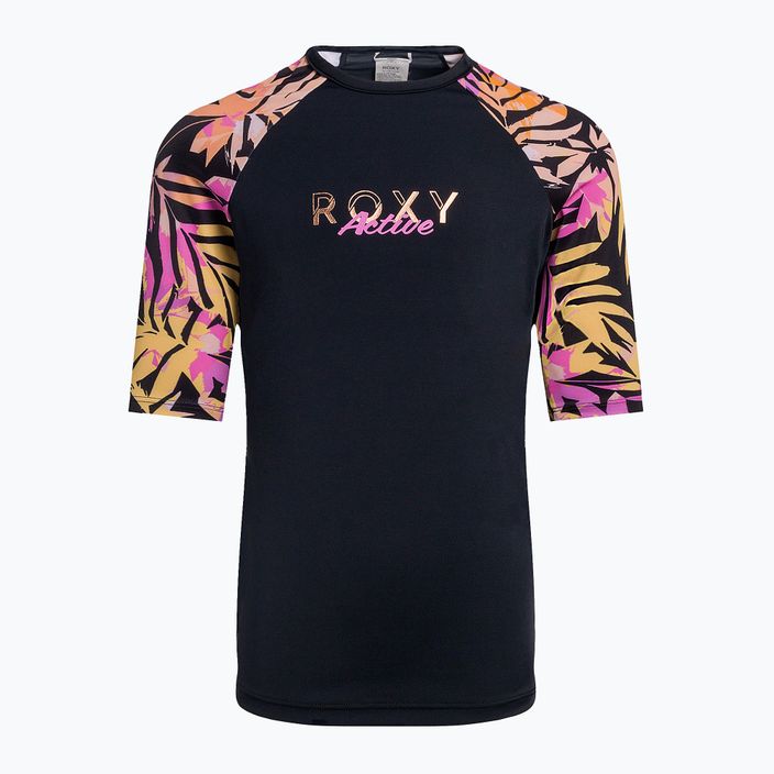 Detské plavecké tričko ROXY Active Joy Lycra 2021 anthracite zebra jungle girl