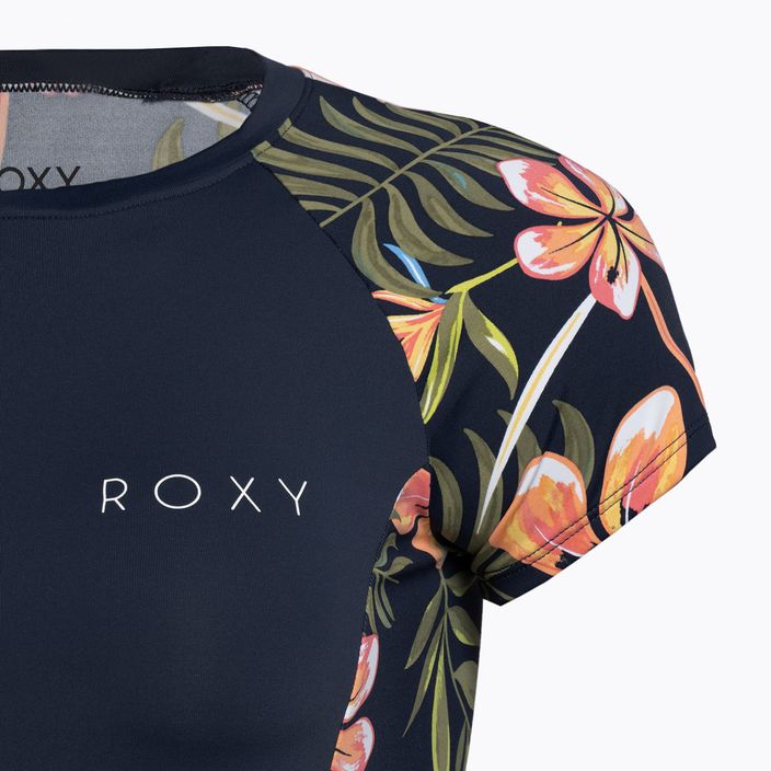 Dámske plavecké tričko ROXY Printed 2021 mood indigo tropical depht 3