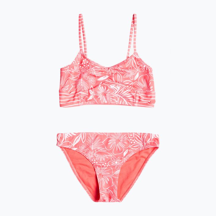 Detské dvojdielne plavky ROXY Vacay For Life Crop Top Set 2021 sunkissed coral tropical tide 4