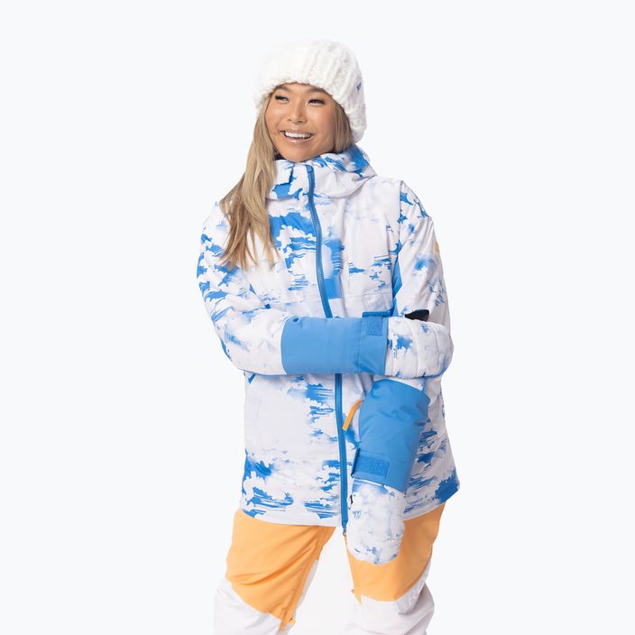 Dámska snowboardová bunda ROXY Chloe Kim azure blue clouds 5