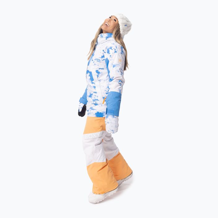 Dámska snowboardová bunda ROXY Chloe Kim azure blue clouds 6