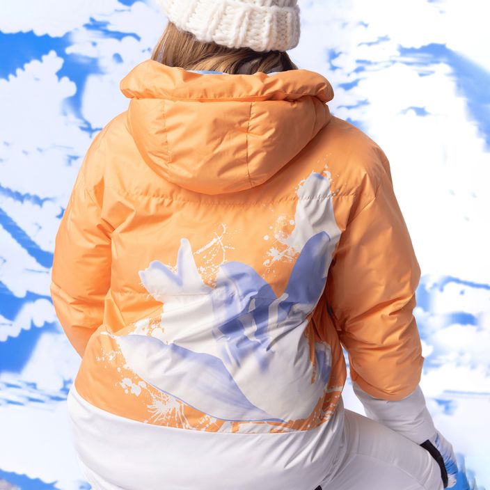 Dámska snowboardová bunda ROXY Chloe Kim Puffy mock orange 8