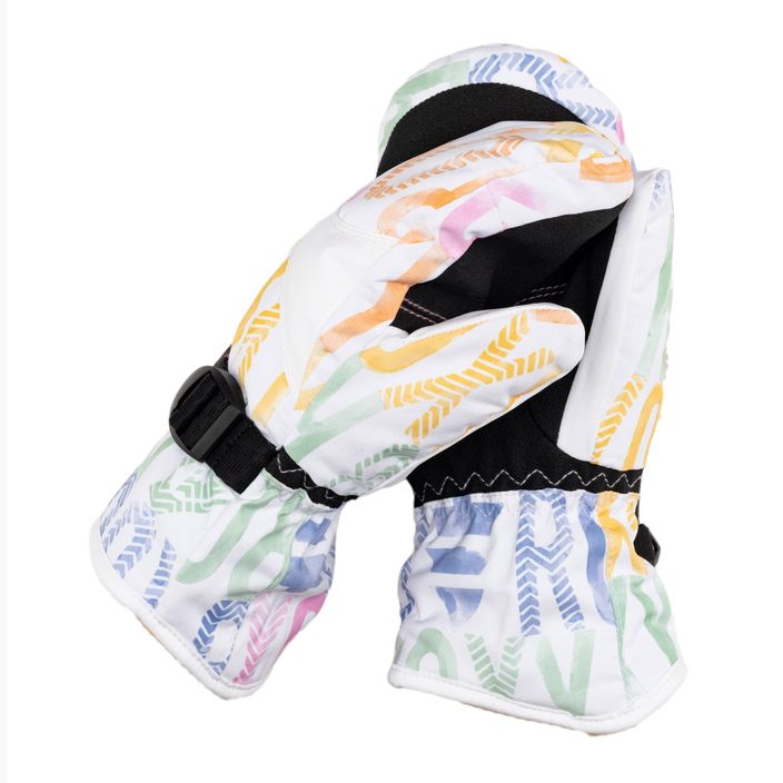 Detské snowboardové rukavice ROXY Jetty Mitt Girl bright white sapin rg