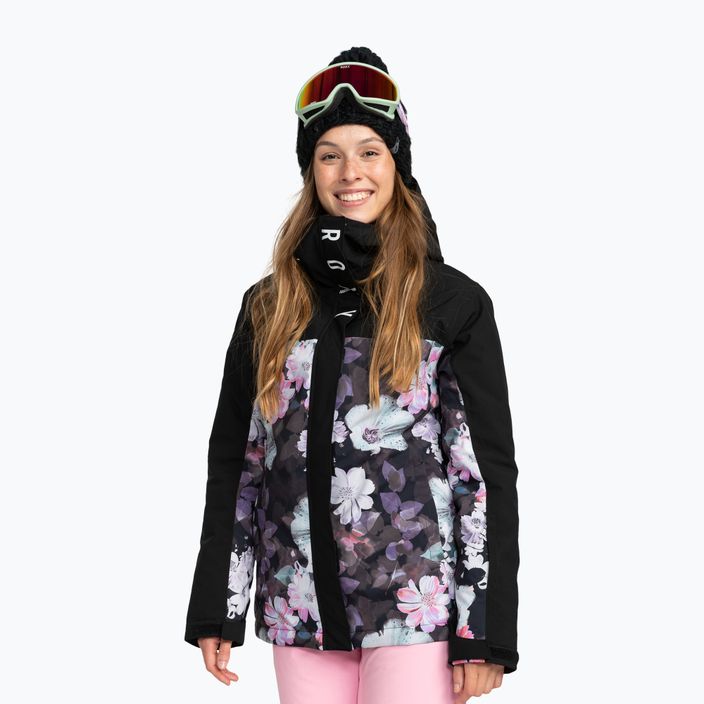 Dámska snowboardová bunda ROXY Galaxy true black blurry flower