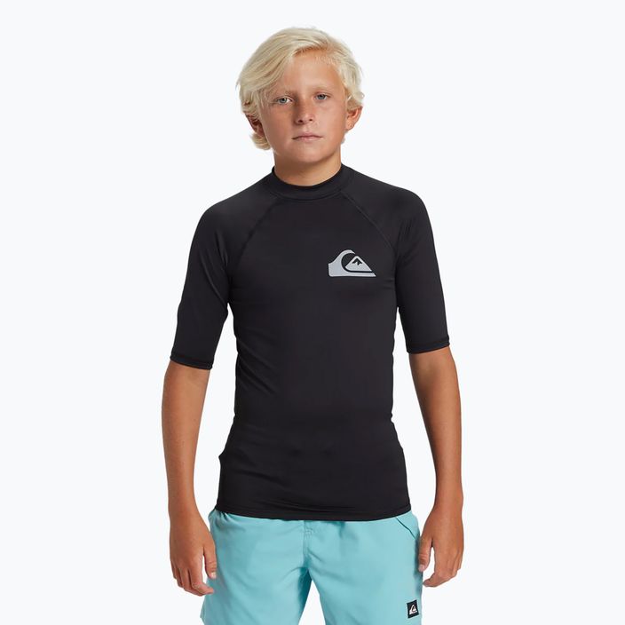 Detské tričko na plávanie Quiksilver Everyday UPF50 black