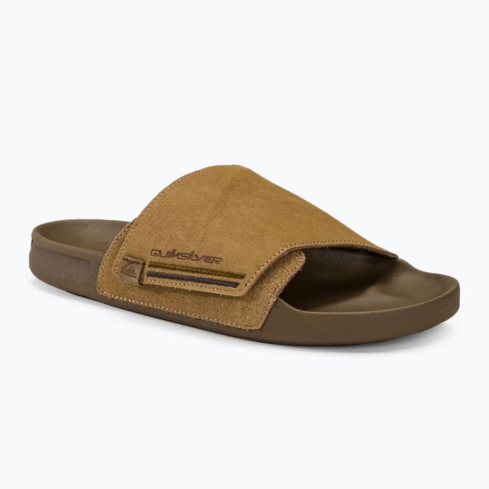 Pánske šľapky Quiksilver Rivi Suede tan 1